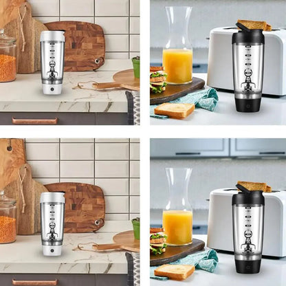 Titan PowerMix™ Electric Protein Shaker Bottle — Large Capacity Portable Sports Cup with Measurement Scale for Smooth Protein Shakes & Fitness Hydration